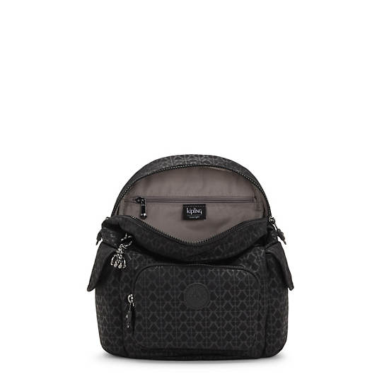 Kipling City Pack Mini Classic Printed Hátizsák Fekete | HU 1483VR